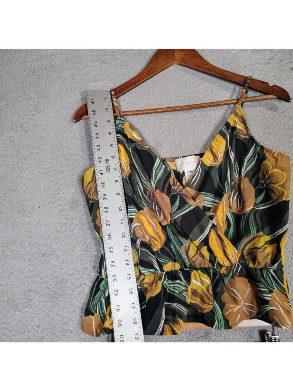 Corey Lynn Calter Skirt Suit 2-Piece Set Women's M/S Yellow Floral Peplum A-Line - Picture 4 of 16